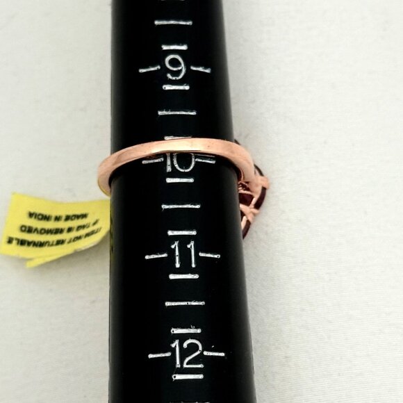 Rhodolite Garnet Cluster Ring in Rose Gold Over Sterling - New- Size 10 - Picture 8 of 10